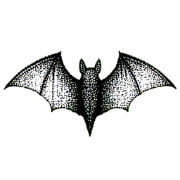 Vampire Bat (1-Bit) - 256x256 pixel art sprite