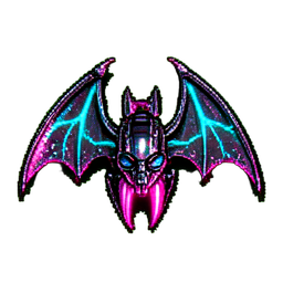 Vampire Bat (Cyberpunk) - 256x256 pixel art sprite