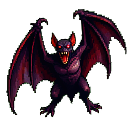 Vampire Bat - 256x256 pixel art sprite