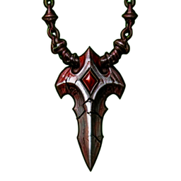 Vampirische Fangkette Schwarz — 256×256 Pixel-Art-Sprite