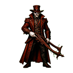 Vampirischer Jäger mit Bogenschuss — 256×256 Pixel-Art-Sprite