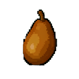 Vanillebohne — 256×256 Pixel-Art-Sprite