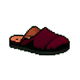 ベルベットのサンダル — 256×256 ピクセルアートスプライト