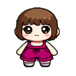 Shorts en velours — sprite pixel art 256×256