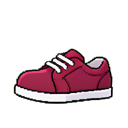 Baskets en velours — sprite pixel art 256×256