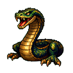 Cobra venimeuse — sprite pixel art 256×256