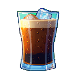 ベトナムコーヒーの滴 — 256×256 ピクセルアートスプライト