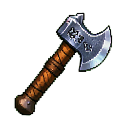 Hache à barbe viking — sprite pixel art 256×256