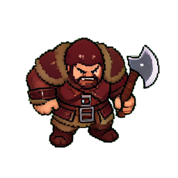 Viking Berserker (16-Bit) - 256x256 pixel art sprite