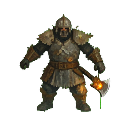 Viking Berserker (Atmospheric) - 256x256 pixel art sprite