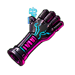Berserker Viking (Cyberpunk) — 256×256 Pixel-Art-Sprite