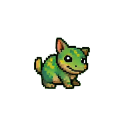 蔓のカメレオンペット — 256×256 ピクセルアートスプライト