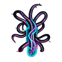 Vine Creeper (Cyberpunk) - 256x256 pixel art sprite