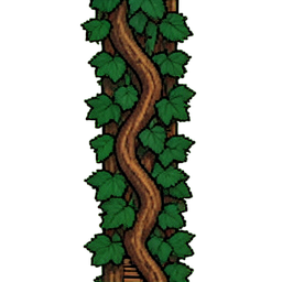 Vine Wall (16-Bit) - 256x256 pixel art sprite