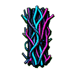 Vine Wall (Cyberpunk) - 256x256 pixel art sprite