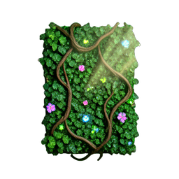 Vine Wall (HD-2D) - 256x256 pixel art sprite