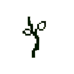 Vine Wall (Low-Res) - 256x256 pixel art sprite