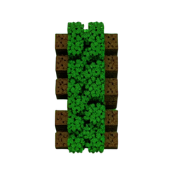 Vine Wall (Voxel) - 256x256 pixel art sprite