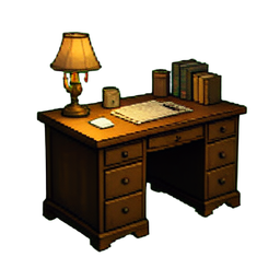 Vintage Desk — sprite pixel art 256×256