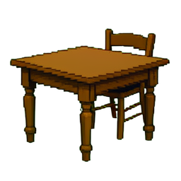 Vintage Dining Table — sprite pixel art 256×256