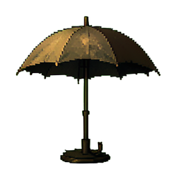 Soporte de paraguas vintage — sprite pixel art 256×256