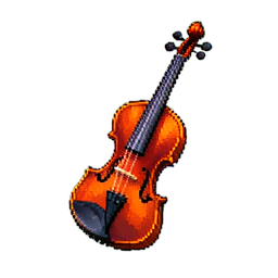 Violin Klassisch — 256×256 Pixel-Art-Sprite