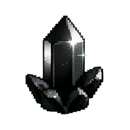 Void Crystal Black — 256×256 pixel art sprite