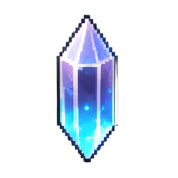Cristal de Focalisation Volatile — sprite pixel art 256×256