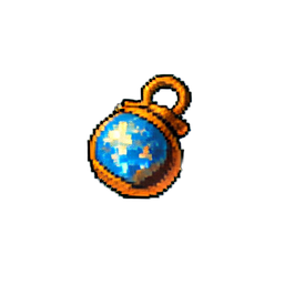 Volatile Luck Charm — 256×256 pixel art sprite