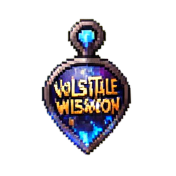 Pingente de Sabedoria Volátil — sprite pixel art 256×256