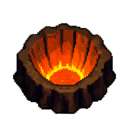 Volcano Crater - 256x256 pixel art sprite