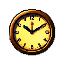 Wall Clock - 256x256 pixel art sprite
