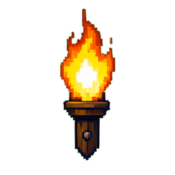 Wall Torch - 256x256 pixel art sprite