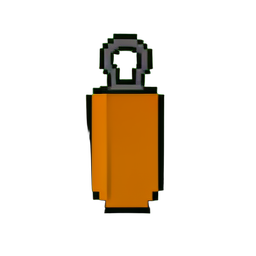 Porte-clés en noyer — sprite pixel art 256×256