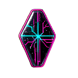 Wand (Cyberpunk) — 256×256 pixel art sprite