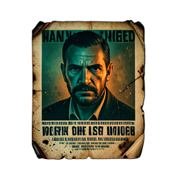 Wanted Poster (Cinematic) - 256x256 pixel art sprite