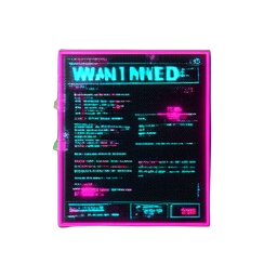 Affiche de Recherche (Cyberpunk) — sprite pixel art 256×256