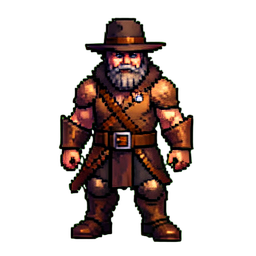 Wächter Mönch — 256×256 Pixel-Art-Sprite