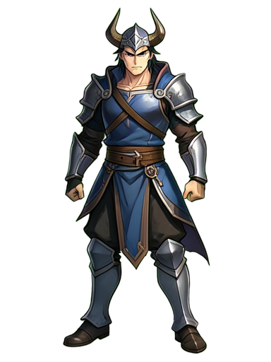 Warlord Horn Crown — 384×512 pixel art sprite