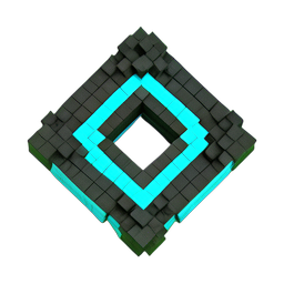 Warp Pad (Voxel) - 256x256 pixel art sprite