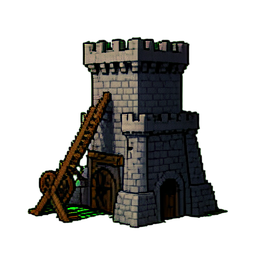 Wachturm gezahnt — 256×256 Pixel-Art-Sprite