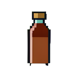 Icône de bouteille d'eau — sprite pixel art 256×256