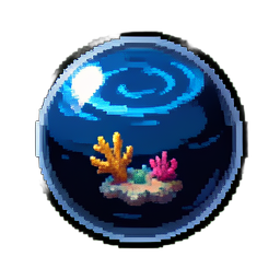Água profunda (16-bit) — sprite pixel art 256×256