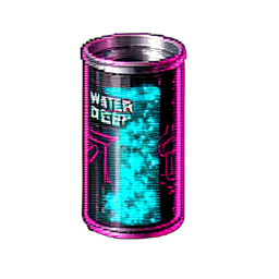 Water Deep (Cyberpunk) — 256×256 pixel art sprite