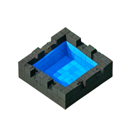 Water Deep (Voxel) - 256x256 pixel art sprite
