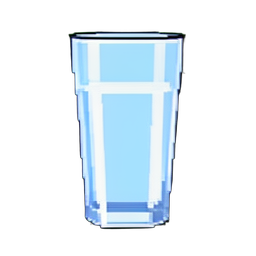 Vaso de agua alto — sprite pixel art 256×256