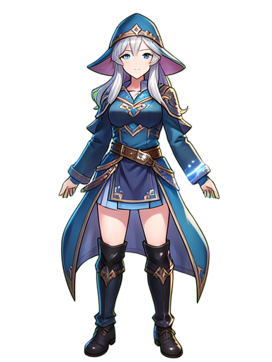 Princesa da Maré da Água — sprite pixel art 384×512