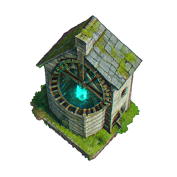Wassermühle (Atmosphärisch) — 256×256 Pixel-Art-Sprite