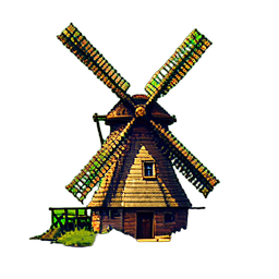 Water Mill - 256x256 pixel art sprite