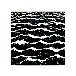 水の大海 (1bit) — 256×256 ピクセルアートスプライト